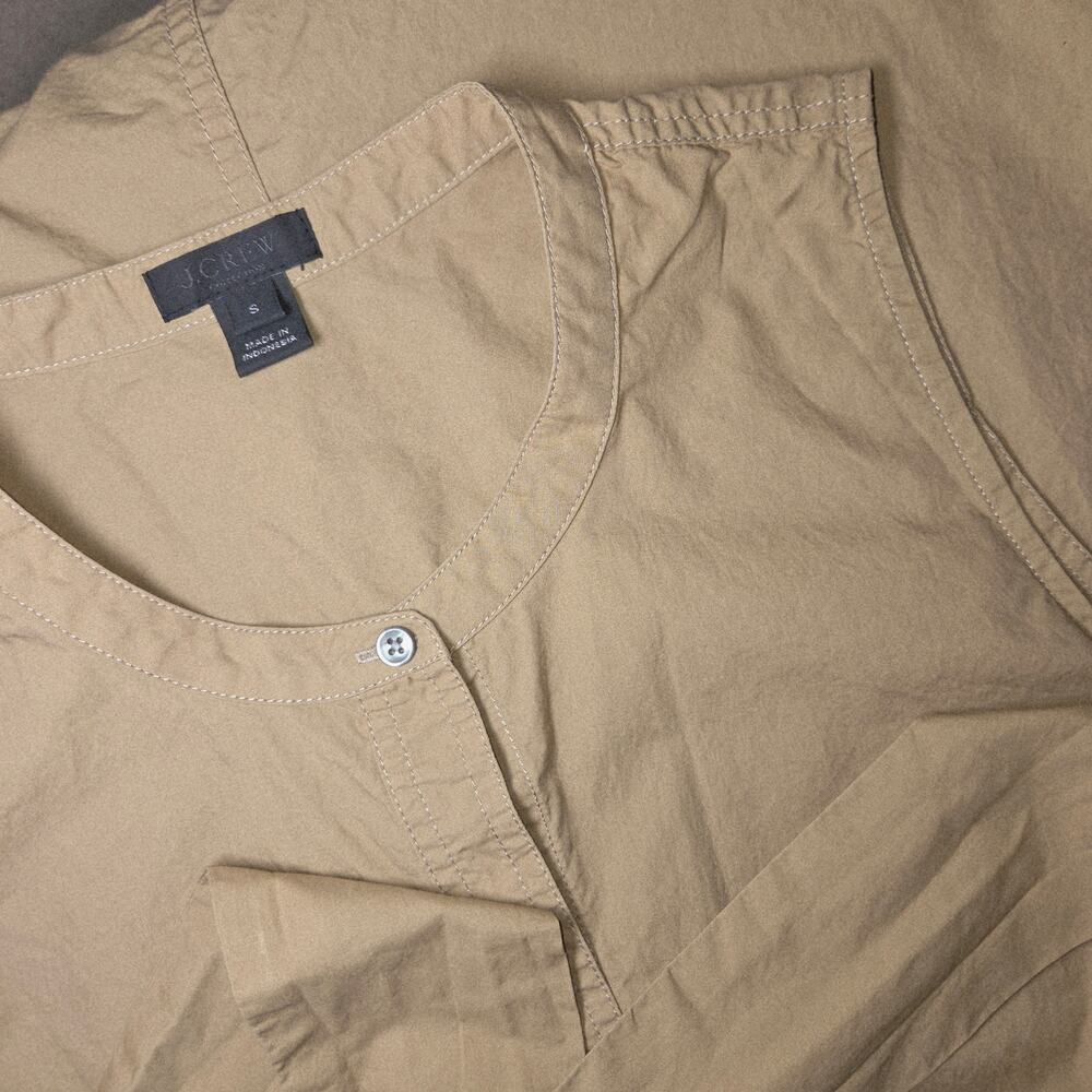 J.Crew Women’s Shirt Dress Sleeveless Button Front Tie Waist Cotton Poplin Small